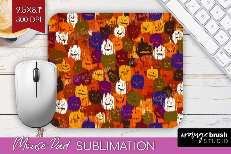 Halloween Mouse Pad Sublimation - Brush Stroke Mousepad PNG