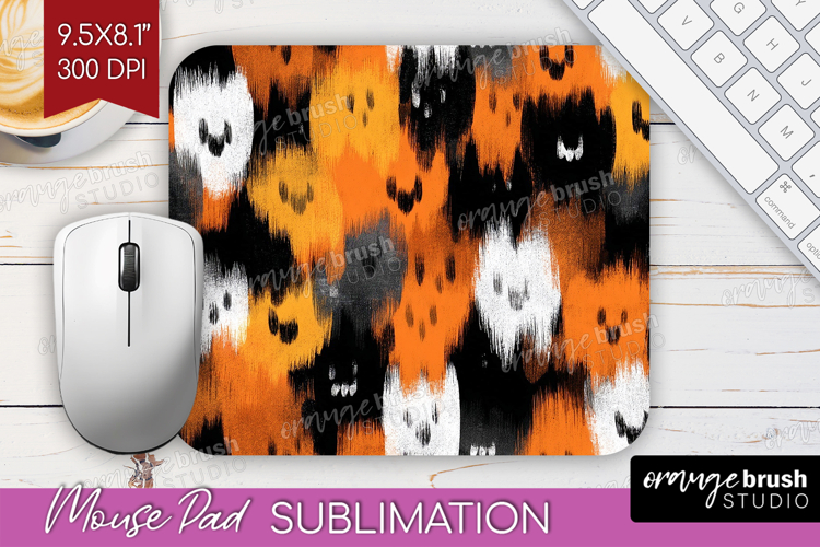 Halloween Mouse Pad Sublimation - Brush Stroke Mousepad PNG
