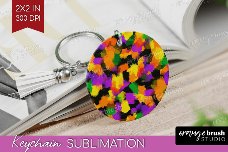 Halloween Keychain PNG - Brush Stroke Keychain Sublimation