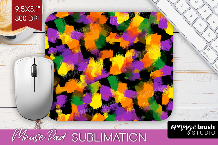 Halloween Mouse Pad Sublimation - Brush Stroke Mousepad PNG