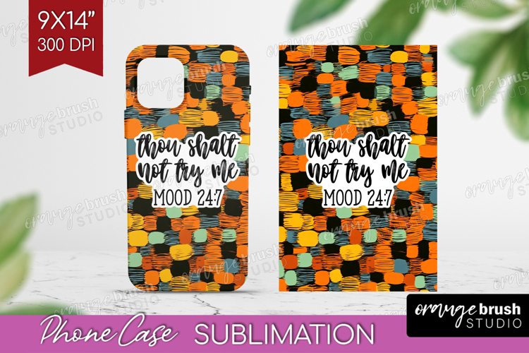 Sarcastic Halloween Quote Phone Case PNG - Brush Stroke Case