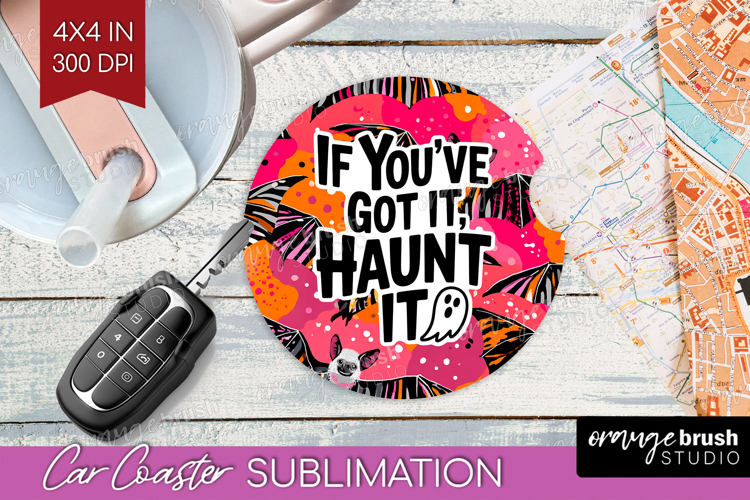 Halloween Quote Car Coaster - Sarcastic Coaster PNG