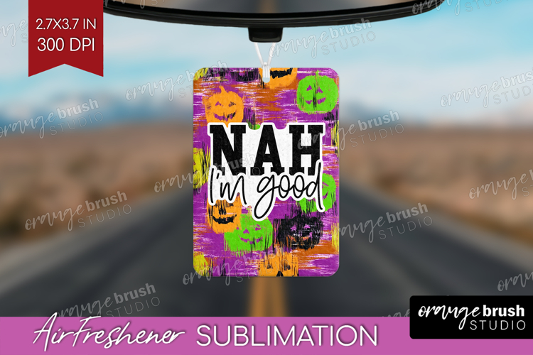 Sarcastic Halloween Quote Air Freshener PNG - Brush Stroke
