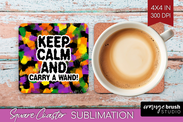 Halloween Quote Square Coaster - Sarcastic Coaster PNG