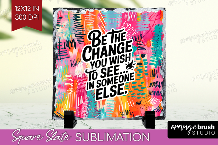 Funny Sarcastic Quote Slate PNG - Inspirational Square Slate