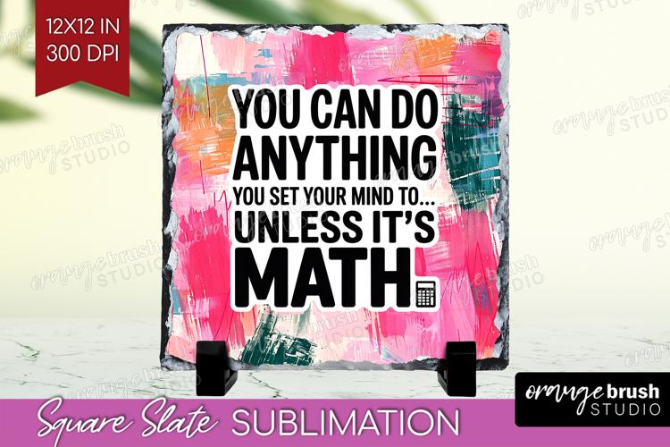 Funny Sarcastic Quote Slate PNG - Inspirational Square Slate