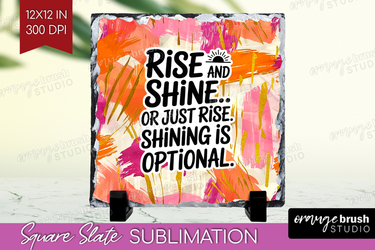 Funny Sarcastic Quote Slate PNG - Inspirational Square Slate