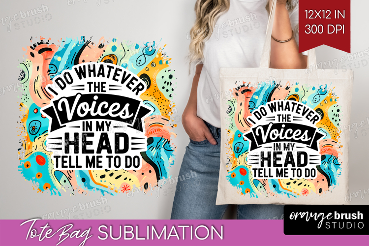 Sarcastic Quote Tote Bag - Brush Stroke Tote Bag PNG