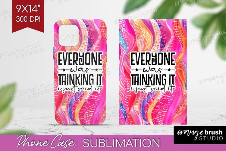 Sarcastic Quotes Quote Phone Case PNG - Brush Stroke Case
