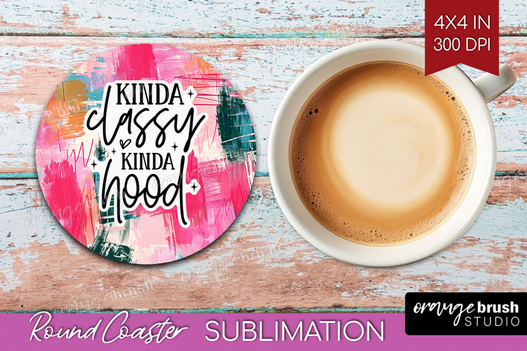 Sarcastic Quotes Quote Round Coaster - Brush Stroke Coaster