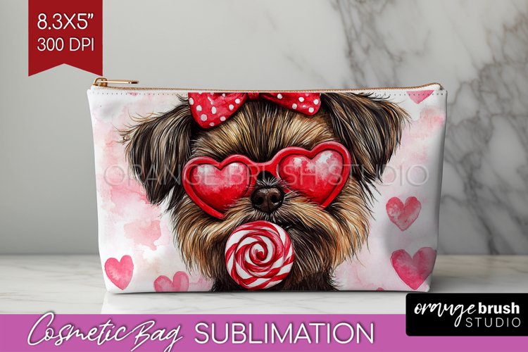 Brussels Griffon Valentine Cosmetic Bag Valentines Day Bag example image 1