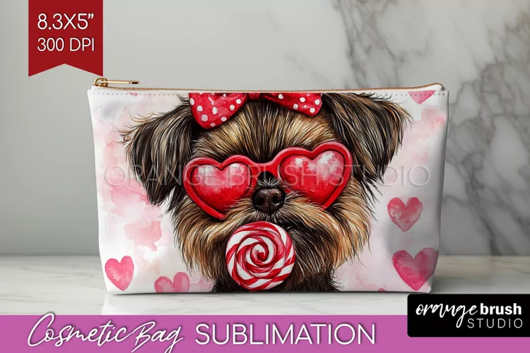 Brussels Griffon Valentine Cosmetic Bag Valentines Day Bag
