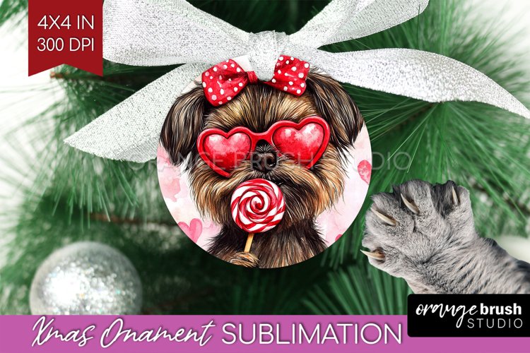 Brussels Griffon Valentine Ornament PNG Valentines Day PNG
