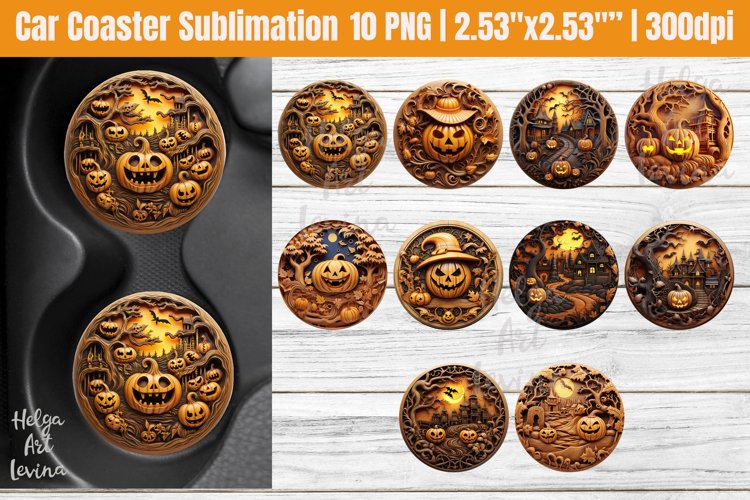 Car Coaster Sublimation Designs Image 19