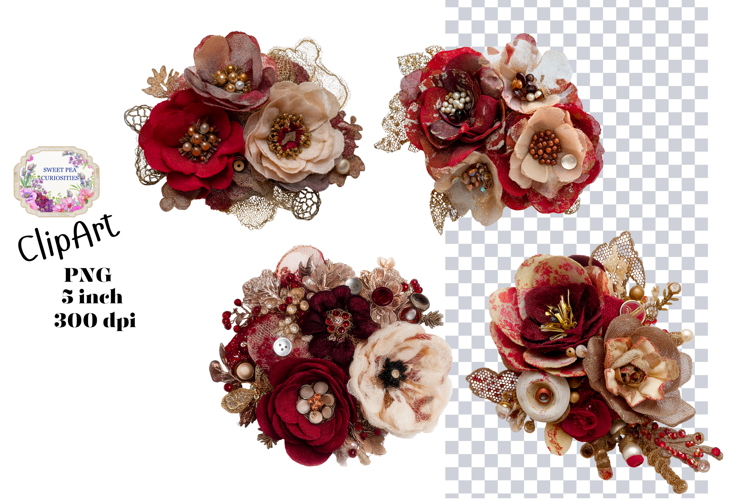 Tags, Flowers, Label, Ephemera, PNG, Junk Journal, clipart