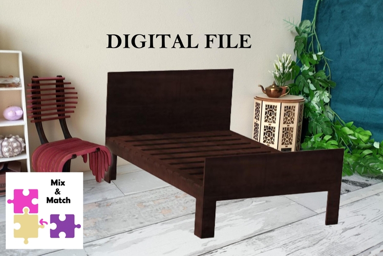 Upgrade set: headboard footboard basic for bed digital down