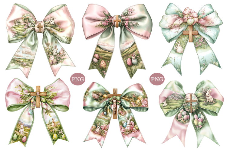 Easter Coquette Bow PNG, Easter Coquette PNG