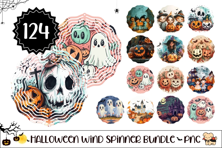 Kids Halloween Wind Spinner Bundle, Cute Halloween Bundle