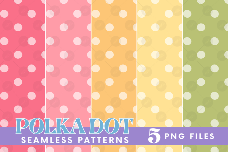 Coquette Easter Polka Dot Seamless Pattern Surface Bundle