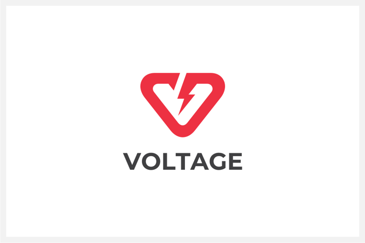 Voltage Letter V Vector Logo Design