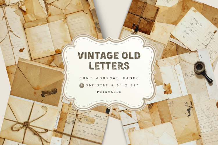 Vintage Ephemera Old letters Junk Journal