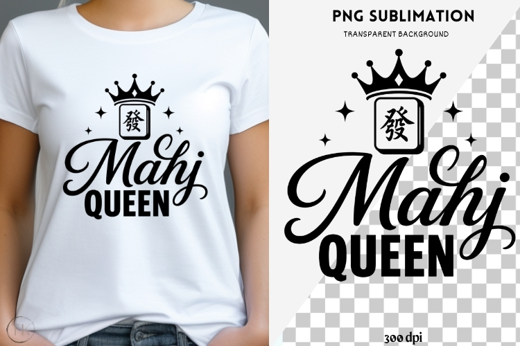 Mahjong quote png design for T-shirts