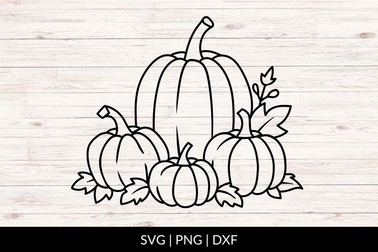 Hand Drawn Fall Pumpkins SVG