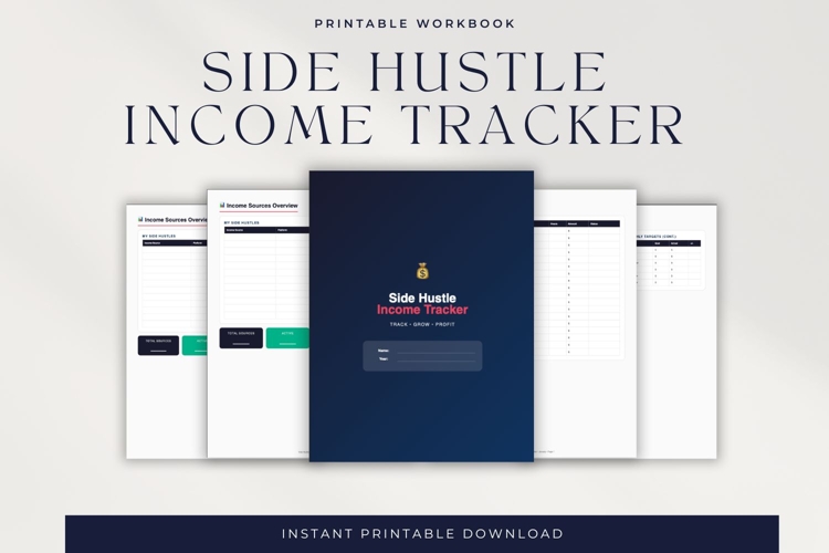 Side Hustle Income Tracker PDF | Freelancer Planner