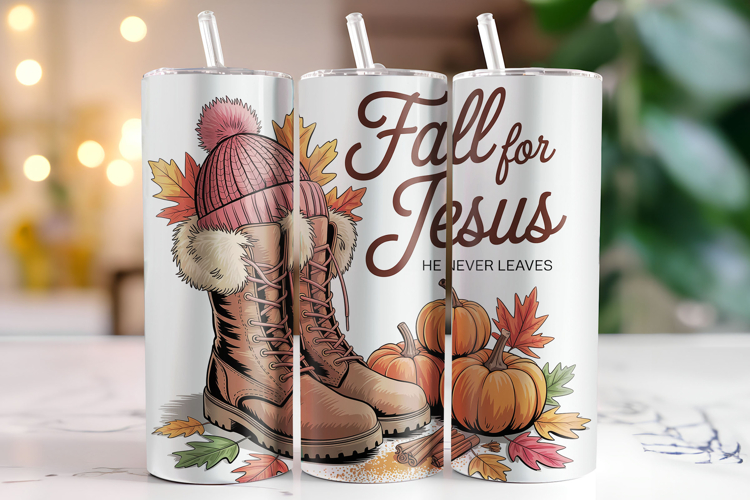 Fall for jesus Tumbler Wrap | Sublimation | Tumblers