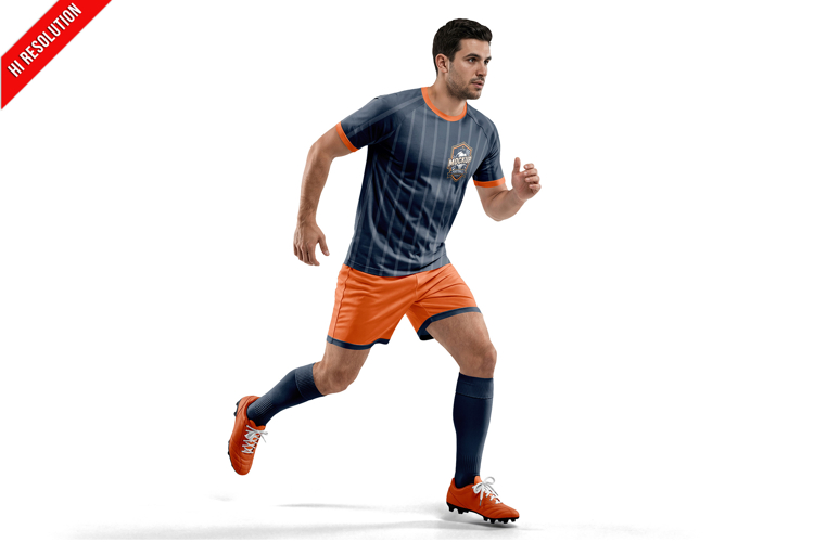 Soccer Player Wearing Raglan Jersey