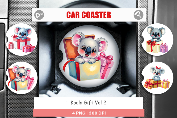 Car Coaster Koala Gift