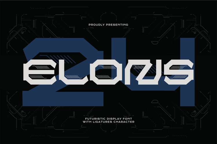 Elons - Industrial Techno Typeface