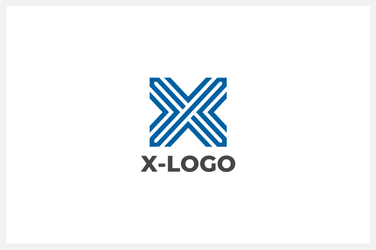Geometric Letter X Logo Design Vector