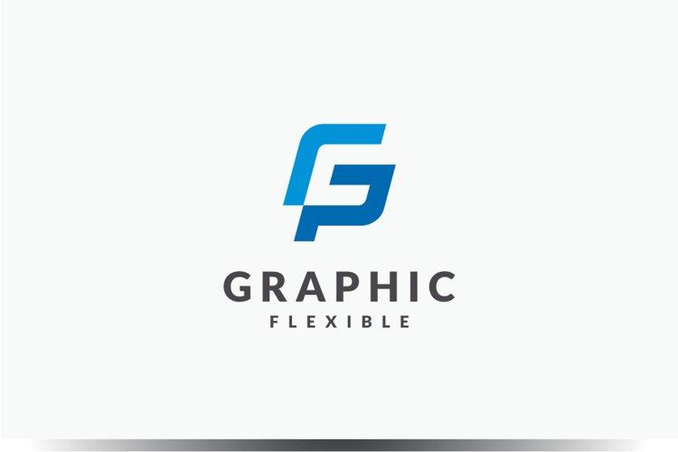 Letter GF logo design vector template G F FG example image 1