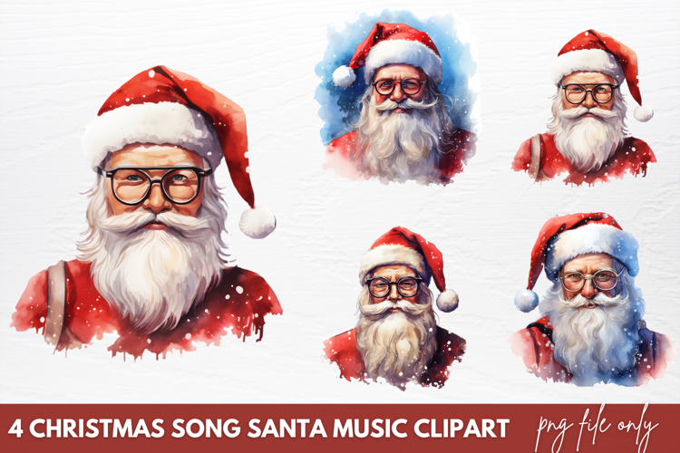 Christmas Song Santa Music Clipart PNG