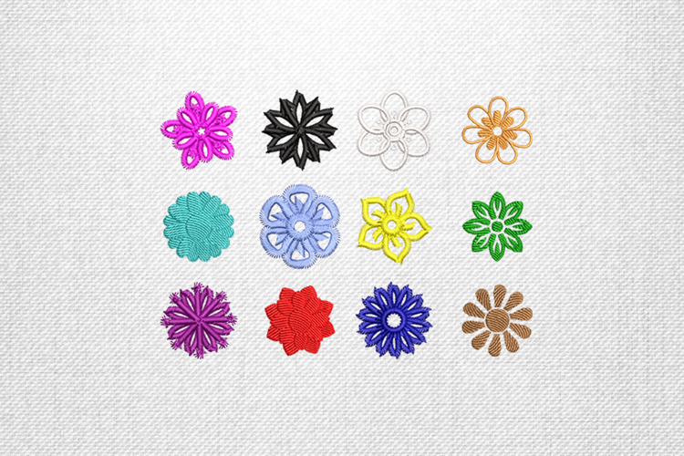 Colorful Floral Mix Motifs Embroidery Design File