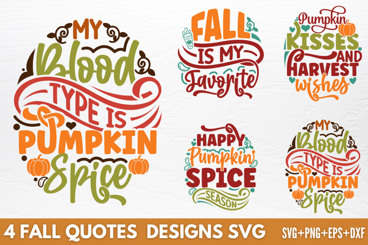 Fall Quotes Designs SVG