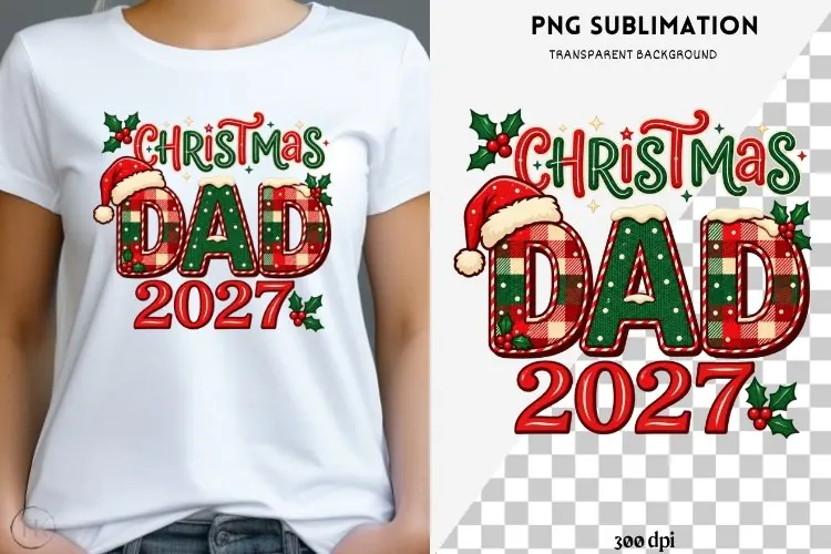 Family Christmas png design for T-shirts