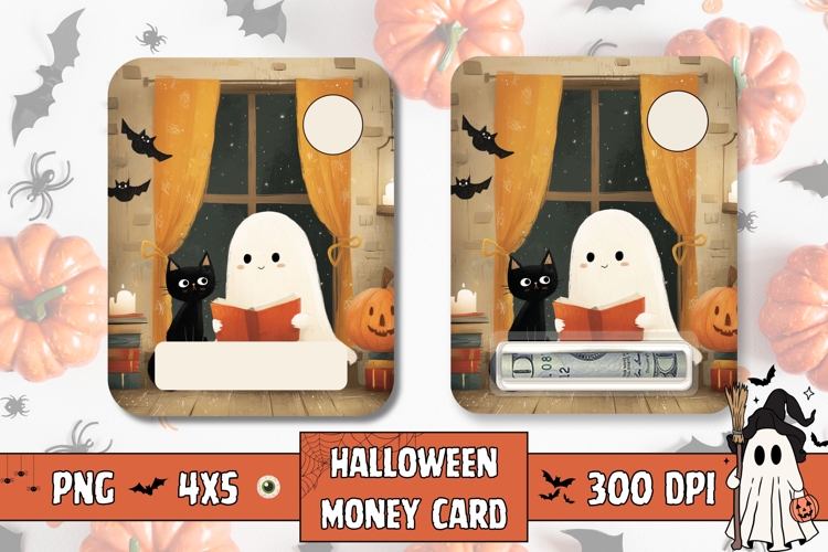 Cute Halloween Little Ghost Gift Card Printable, Kids Card
