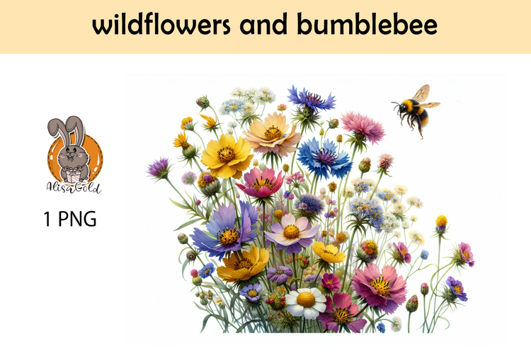 wildflowers, bumblebee