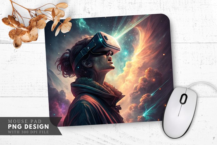 Cosmic VR Experience Mouse Pad PNG Design example image 1