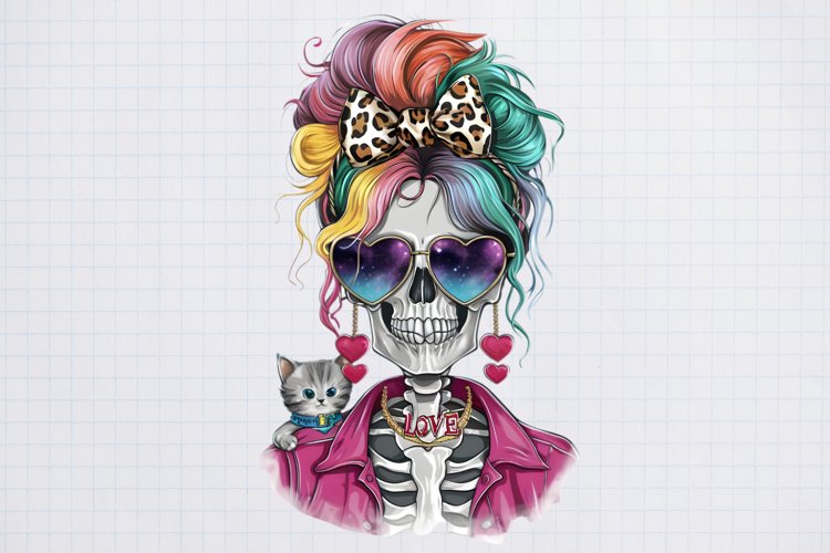 Funny Skeleton Messy CLIPART PNG