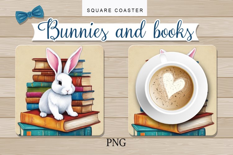 a hot plate, a bunny, books example image 1