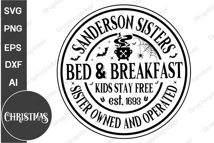 Farmhouse Halloween PNG SVG, Halloween Round Sign SVG