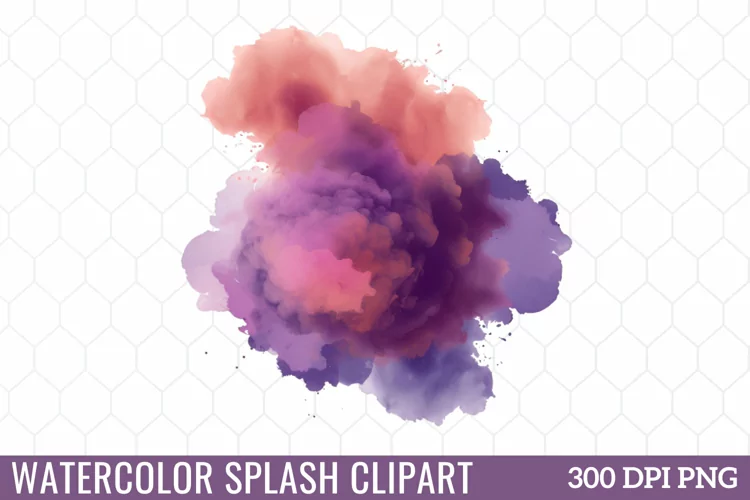 Watercolor Splashes Clipart