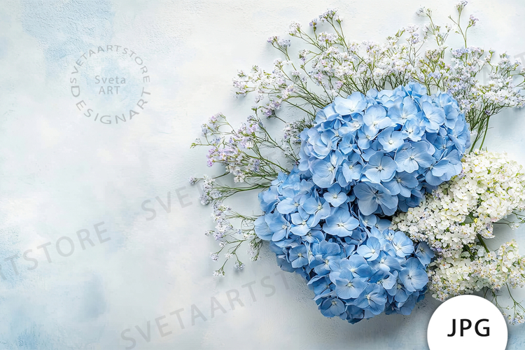 Blue Flowers Clipart Image 2