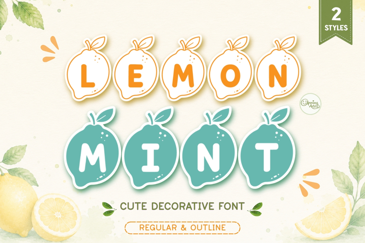 Lemon Mint - Summer Decorative Font
