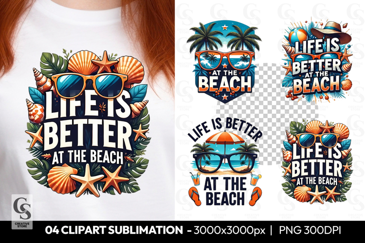 Beach Sublimation Clipart PNG