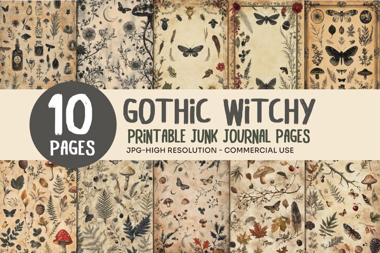 Vintage Apothecary Junk Journal Pages example image 1