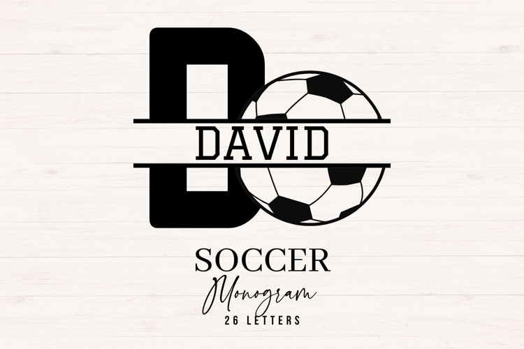 Soccer Monogram SVG Alphabet AZ | Football Split Letter